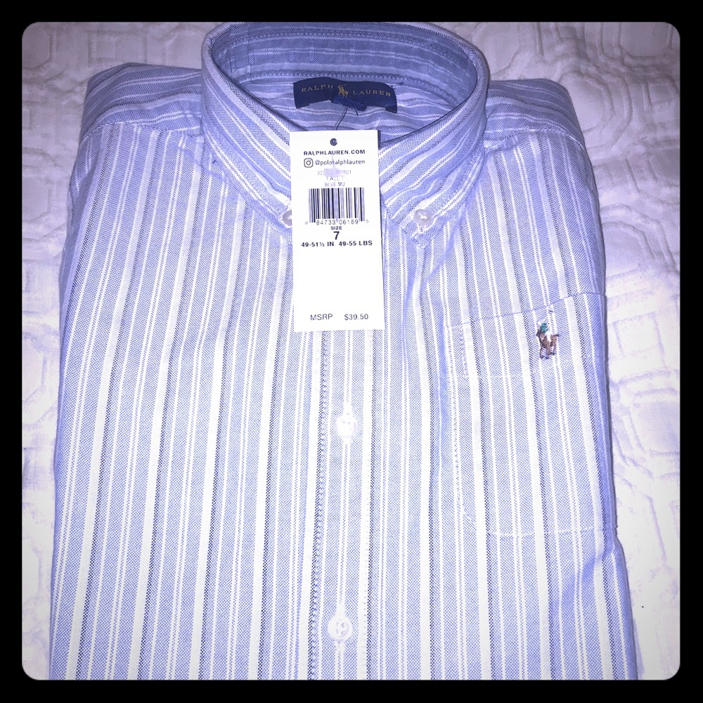NEW Ralph Lauren boy oxford shirt sz7